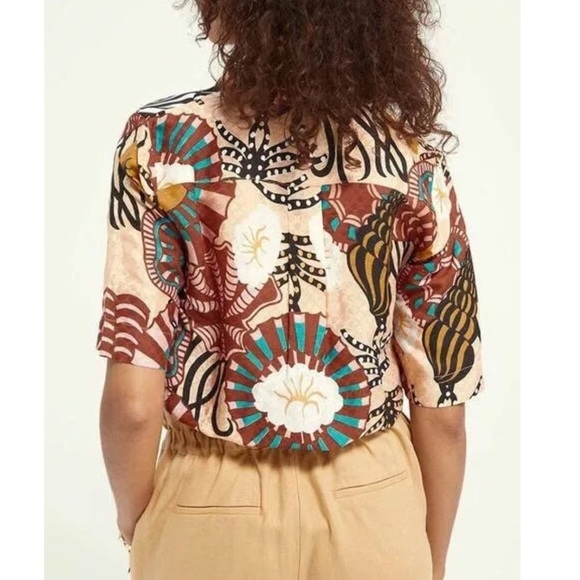 Scotch & Soda Sunray Viscose Printed Hawaiian Shirt Top - Picture 5 of 11